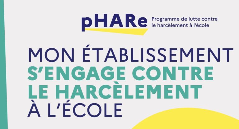 Visuel pHARe - programme de lutte contre le harcèlement à l'école