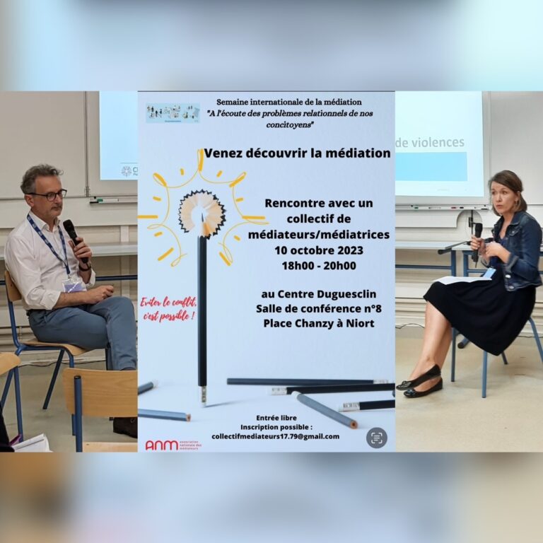 Image intervention d'Hermes Médiation à la semaine internationale de la médiation